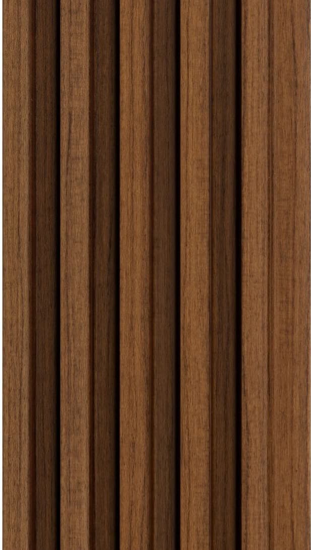 WL-3444 Brown Color Wooden PVC Louvers 9.5 Ft x 5 Inch