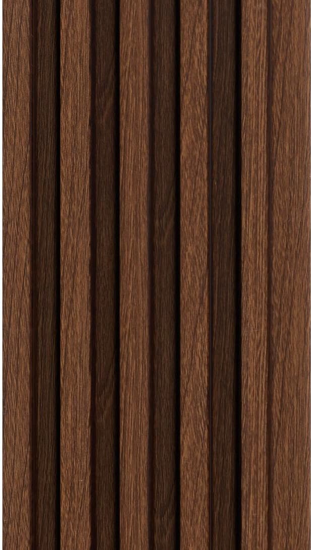WL-3445 Brown Color Wooden PVC Louvers 9.5 Ft x 5 Inch