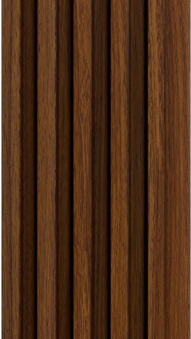 WL-3446 Brown Color Wooden PVC Louvers 9.5 Ft x 5 Inch