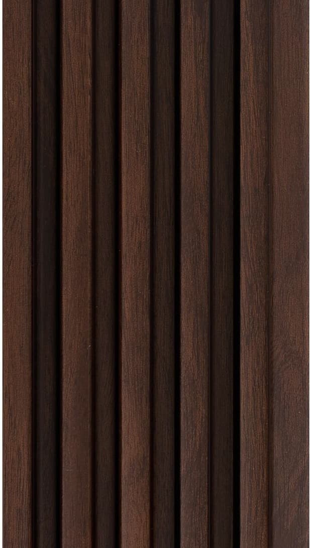 WL-3448 Brown Color Wooden PVC Louvers 9.5 Ft x 5 Inch