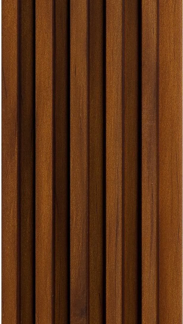 WL-3449 Brown Color Wooden PVC Louvers 9.5 Ft x 5 Inch