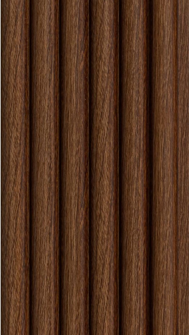 WL-3455 Brown Color Wooden PVC Louvers 9.5 Ft x 5 Inch