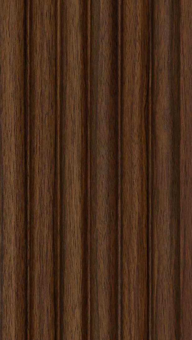 WL-3456 Brown Color Wooden PVC Louvers 9.5 Ft x 5 Inch