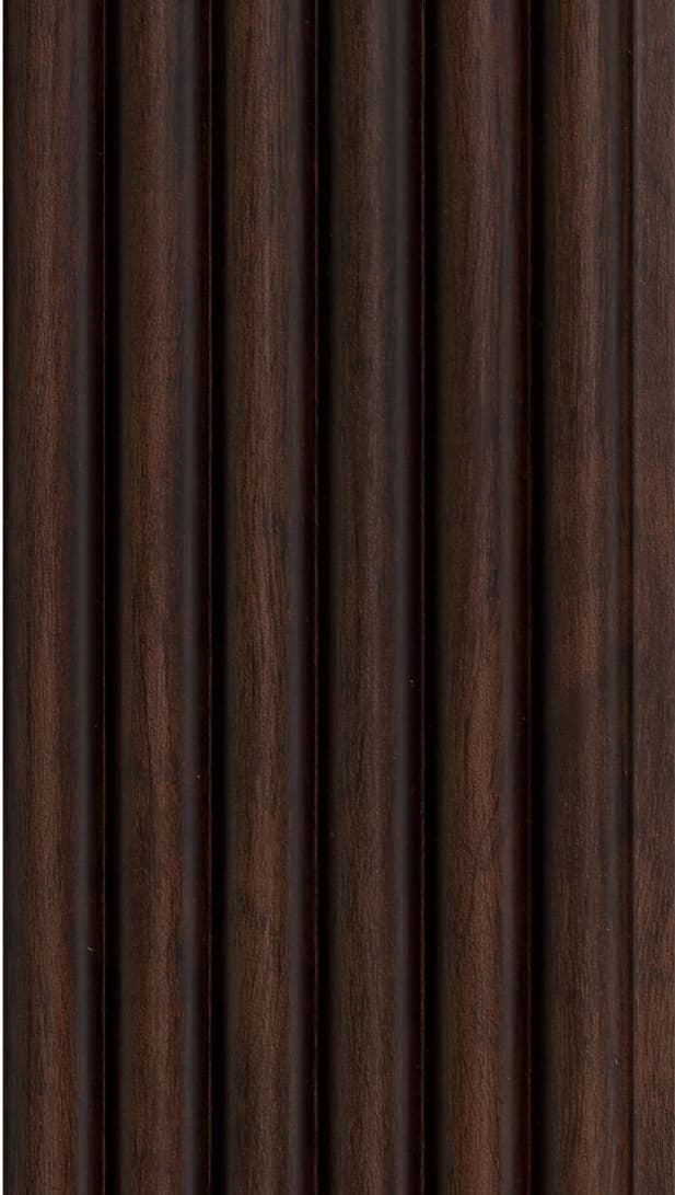 WL-3458 Brown Color Wooden PVC Louvers 9.5 Ft x 5 Inch