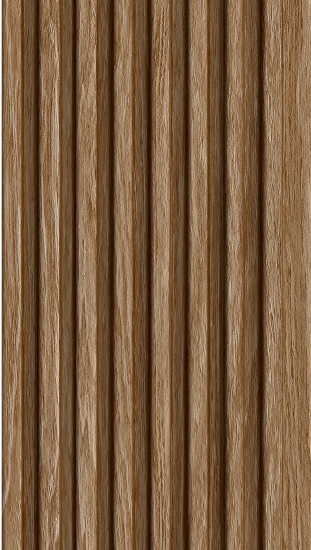 WL-3462 Brown Color Wooden PVC Louvers 9.5 Ft x 5 Inch