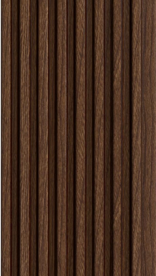 WL-3465 Brown Color Wooden PVC Louvers 9.5 Ft x 5 Inch
