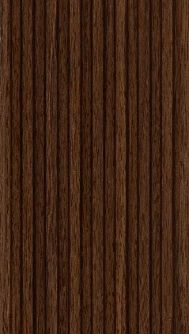 WL-3466 Brown Color Wooden PVC Louvers 9.5 Ft x 5 Inch