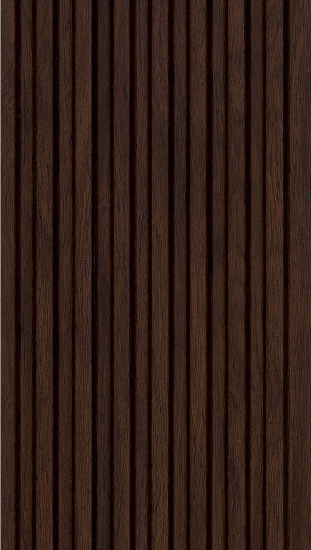WL-3468 Brown Color Wooden PVC Louvers 9.5 Ft x 5 Inch