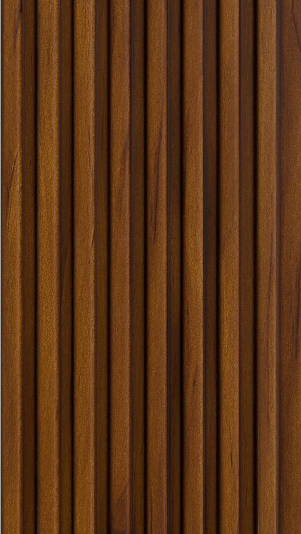 WL-3469 Brown Color Wooden PVC Louvers 9.5 Ft x 5 Inch