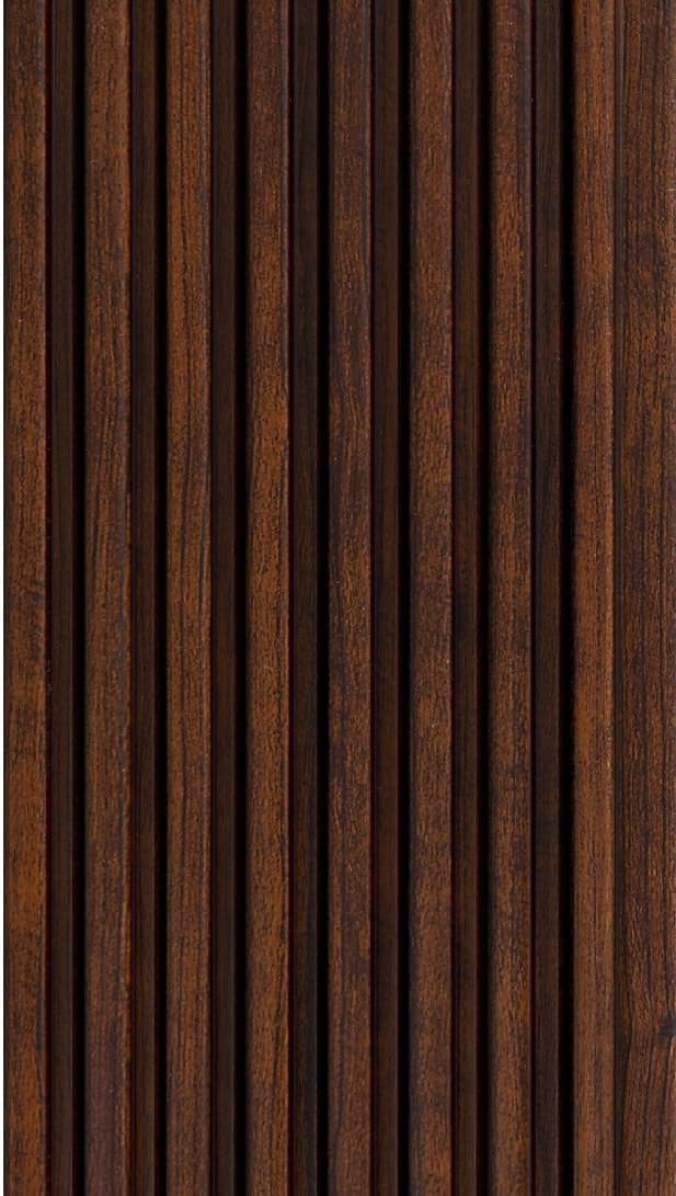 WL-3470 Brown Color Wooden PVC Louvers 9.5 Ft x 5 Inch