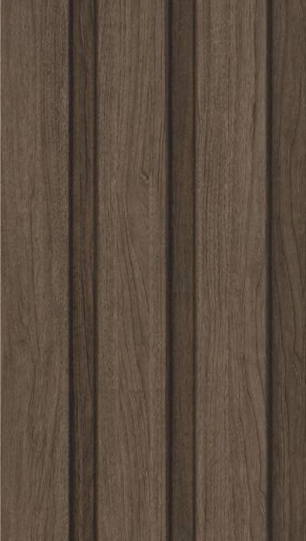 WL-3473 Brown Color Wooden PVC Louvers 9.5 Ft x 5 Inch