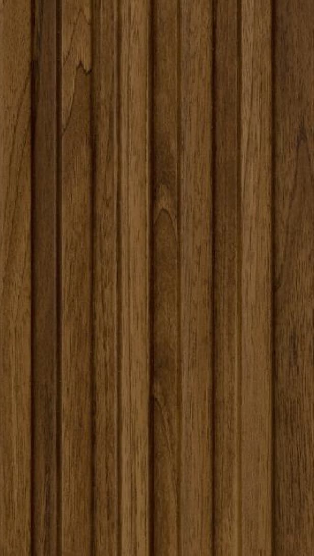 WL-3479 Brown Color Wooden PVC Louvers 9.5 Ft x 5 Inch