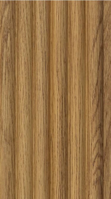 WL-3482 Brown Color Wooden PVC Louvers 9.5 Ft x 5 Inch