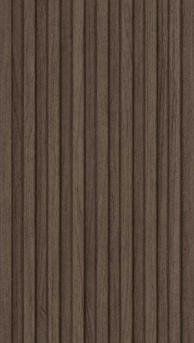 WL-3488 Brown Color Wooden PVC Louvers 9.5 Ft x 5 Inch