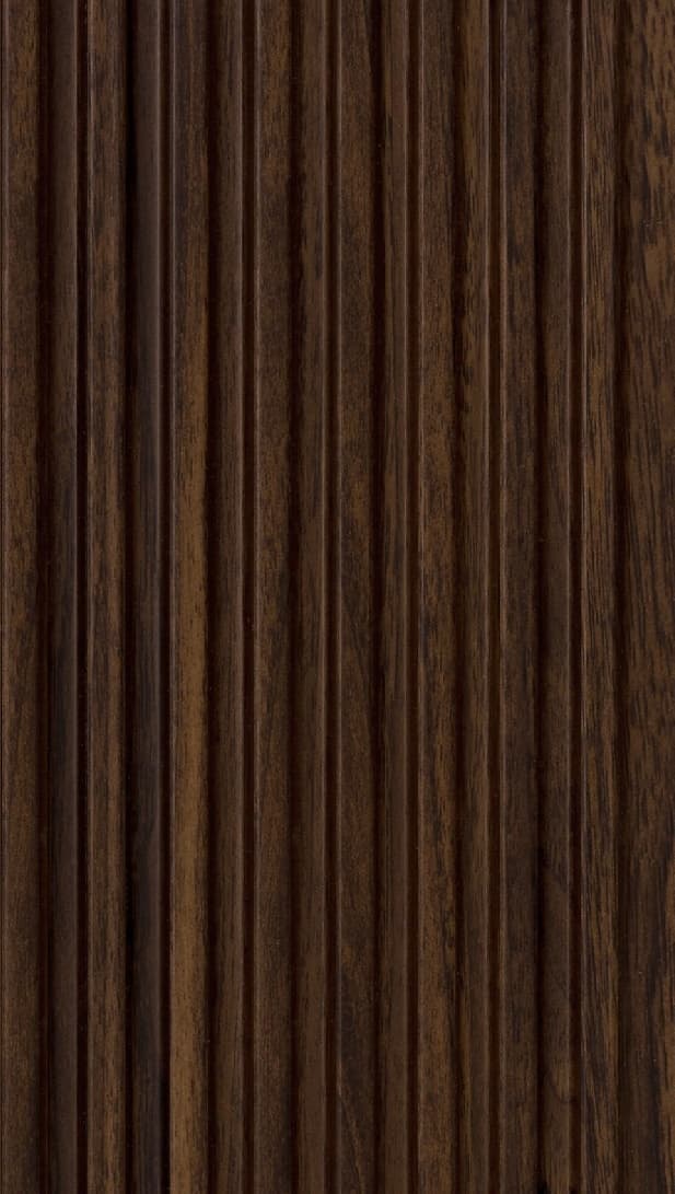 WL-3490 Brown Color Wooden PVC Louvers 9.5 Ft x 5 Inch