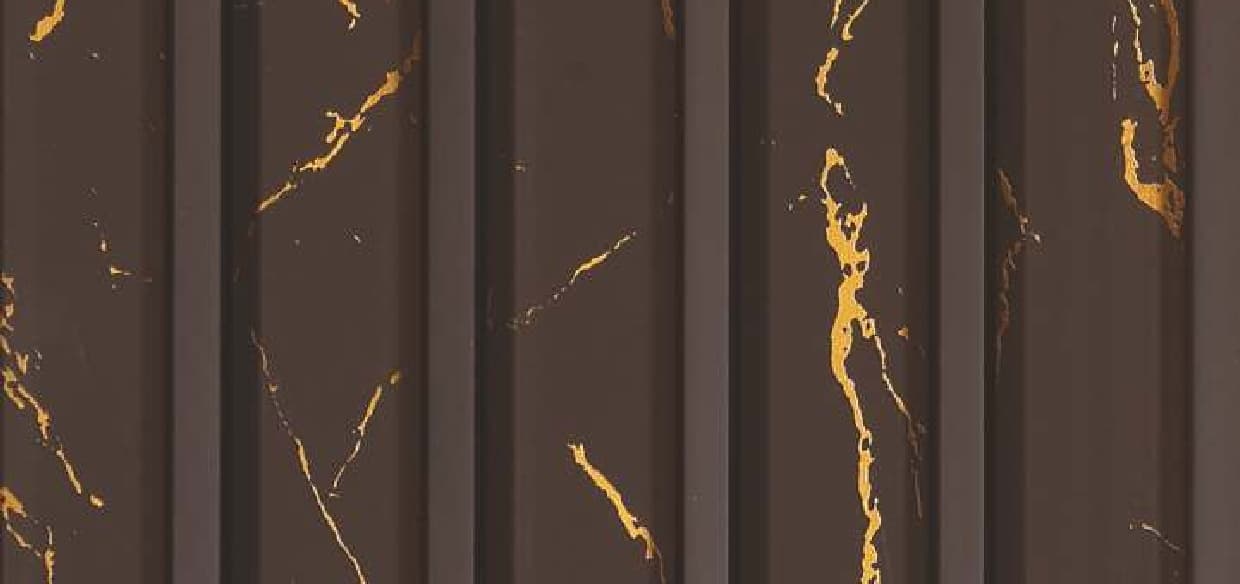 WL-4602 Brown Color Marble & Stone Charcoal Louvers 9.5 Ft x 8 Inch