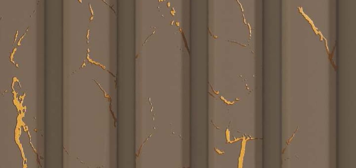 WL-4604 Grey Color Marble & Stone Charcoal Louvers 9.5 Ft x 8 Inch