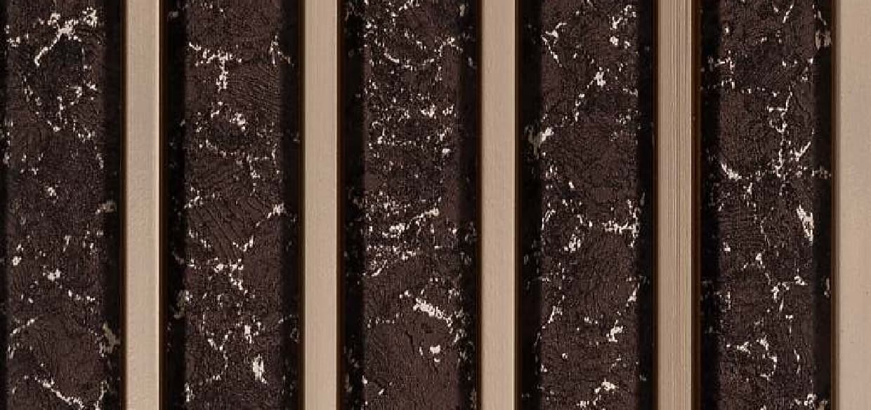 WL-4608 Brown Color Marble & Stone Charcoal Louvers 9.5 Ft x 8 Inch