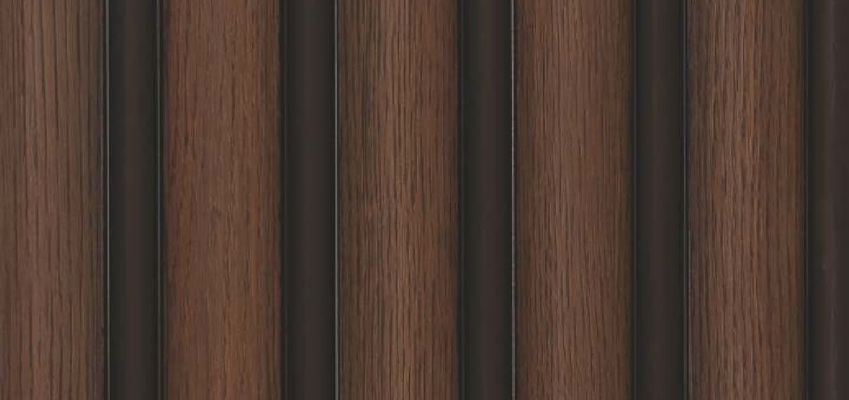 WL-4613 Brown Color Wooden Charcoal Louvers 9.5 Ft x 8 Inch