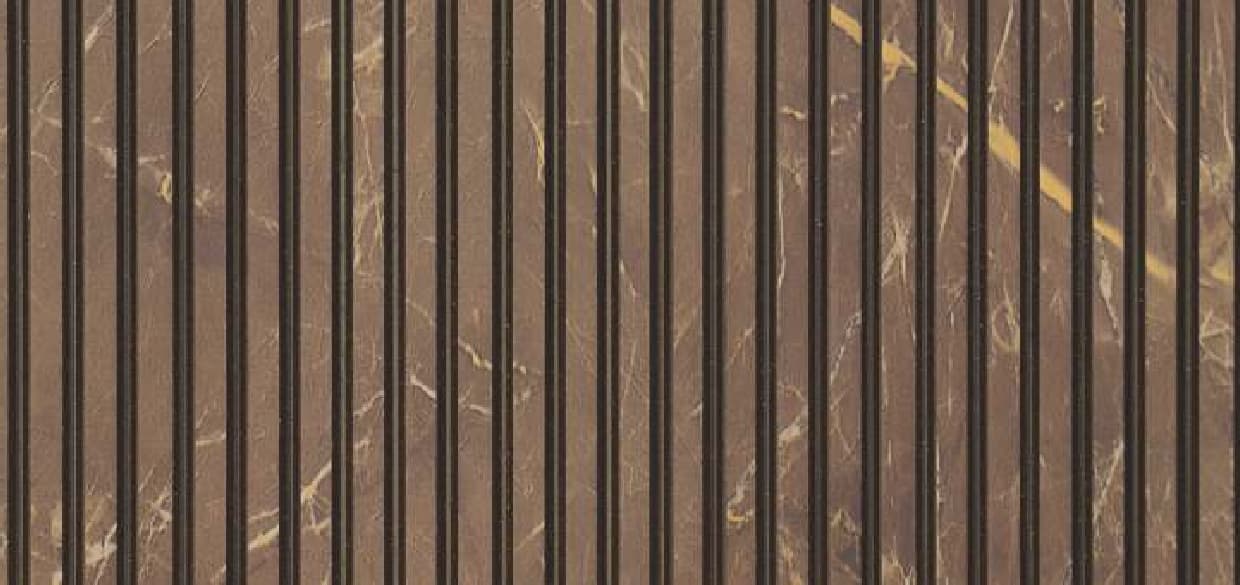 WL-4616 Grey Color Marble & Stone Charcoal Louvers 9.5 Ft x 8 Inch