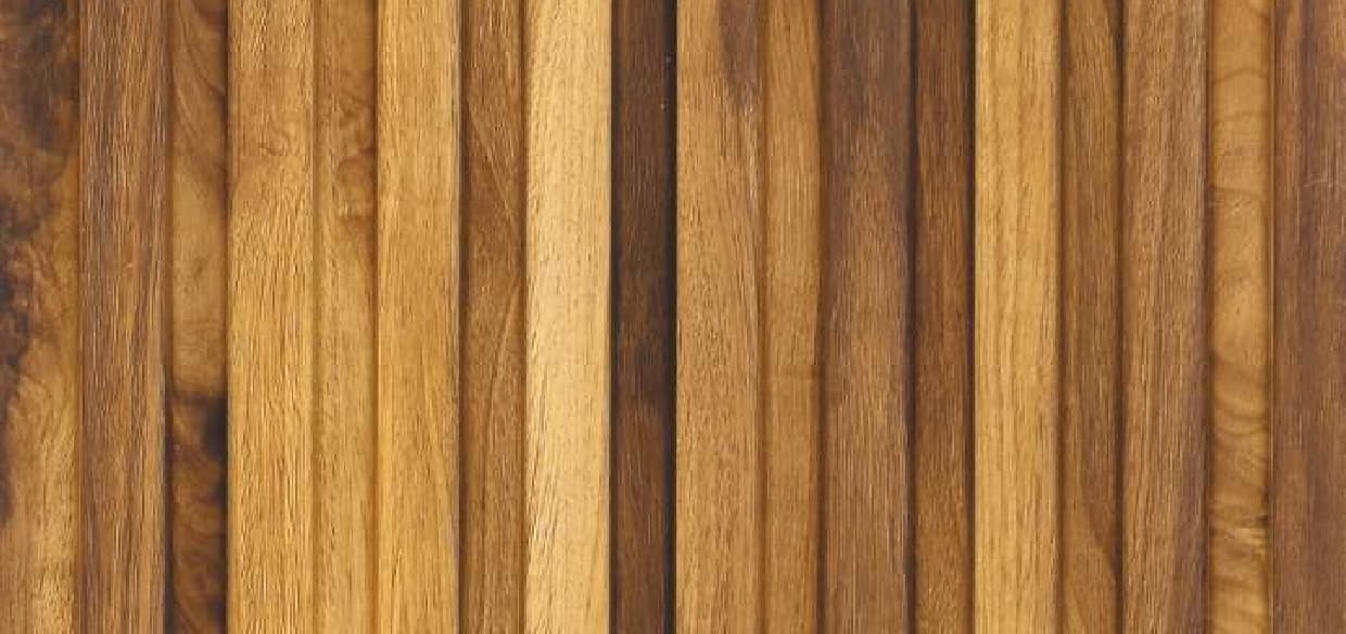 WL-4618 Brown Color Wooden Charcoal Louvers 9.5 Ft x 8 Inch