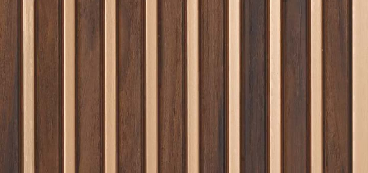 WL-4620 Brown Color Wooden Charcoal Louvers 9.5 Ft x 8 Inch