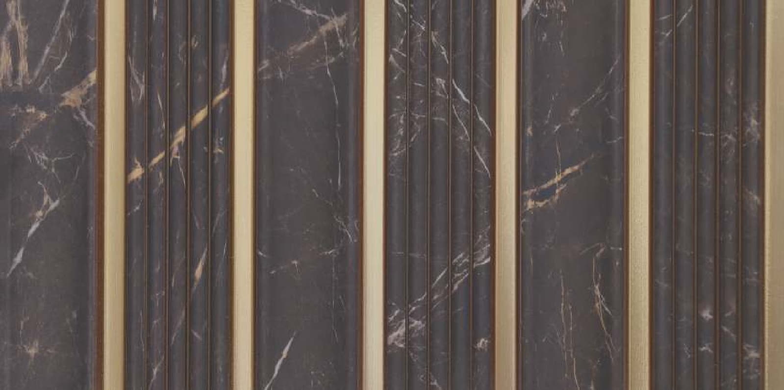 WL-4703 Black Color Marble & Stone Charcoal Louvers 9.5 Ft x 10 Inch