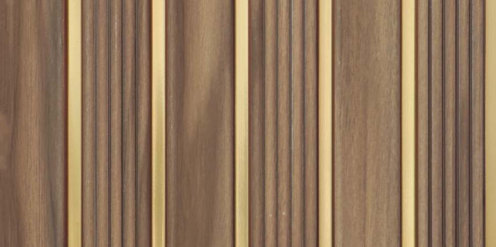 WL-4705 Brown Color Wooden Charcoal Louvers 9.5 Ft x 10 Inch