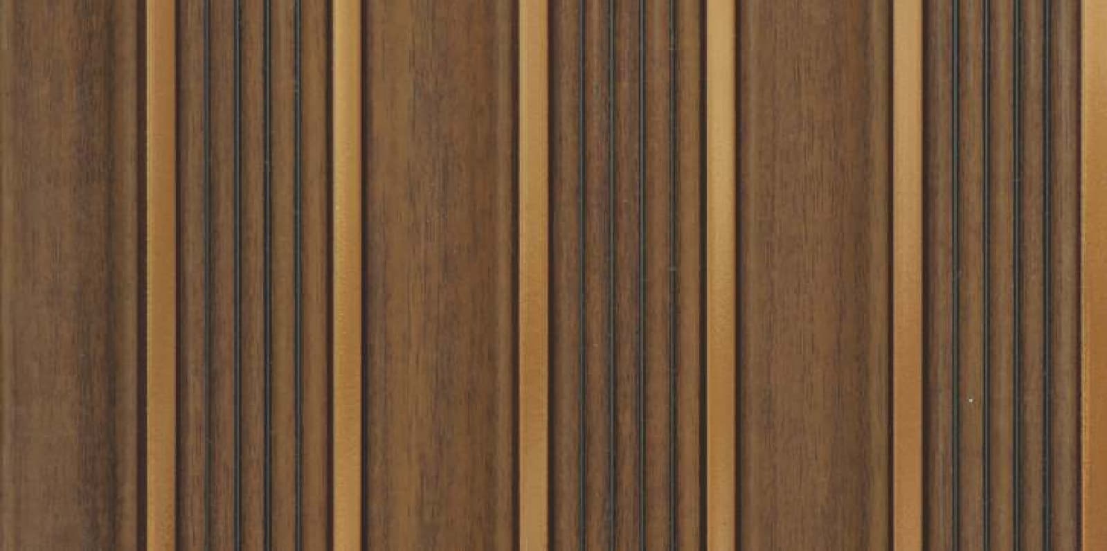 WL-4708 Brown Color Wooden Charcoal Louvers 9.5 Ft x 10 Inch