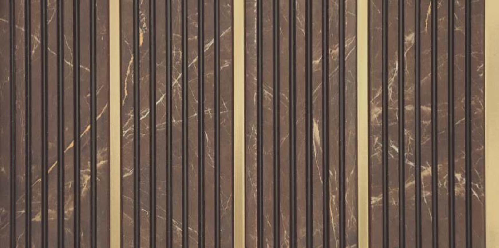 WL-4711 Brown Color Marble & Stone Charcoal Louvers 9.5 Ft x 10 Inch