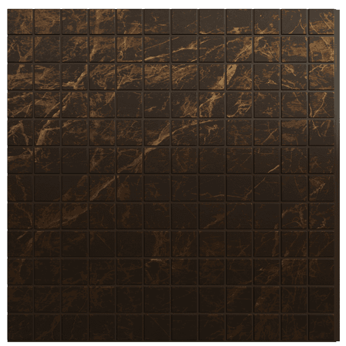1208 Noir Gold Mosaic Geometric Look 8 Ft x 1 Ft Sculpt Wall Panels