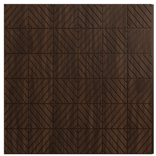 1217 Espresso Diamond Geometric Look 8 Ft x 1 Ft Sculpt Wall Panels