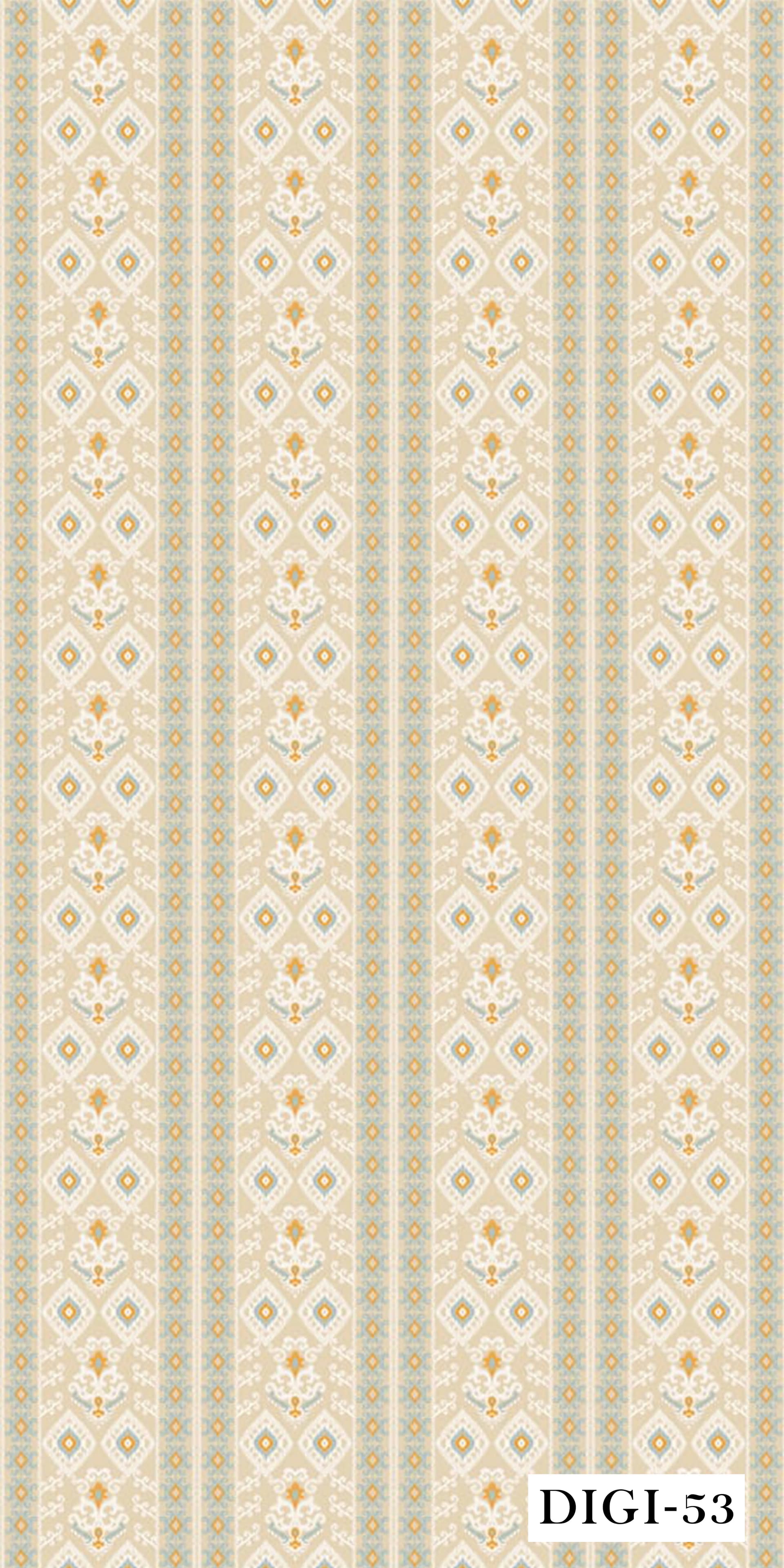 DIGI-53 Saffron Ikat Matt Finish Digital Series 8ft x 4ft 1 mm Decorative Laminate