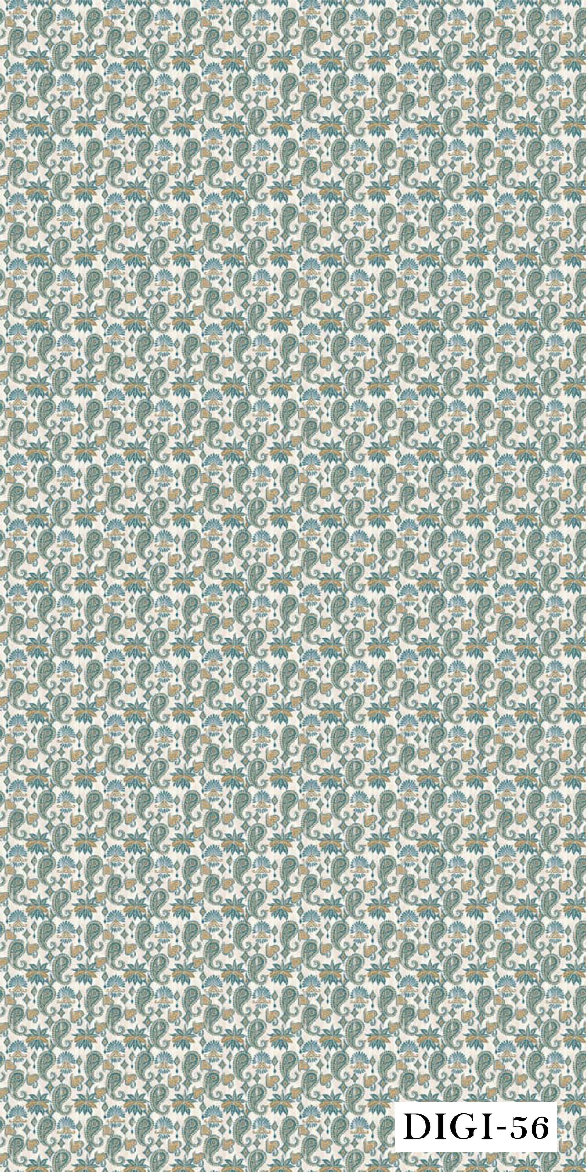 DIGI-56 Teal Paisley Matt Finish Digital Series 8ft x 4ft 1 mm Decorative Laminate