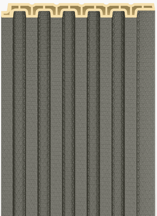 PW-02 -G Olive Sage Solid 9.5 Ft x 5 Inch WPC Louver