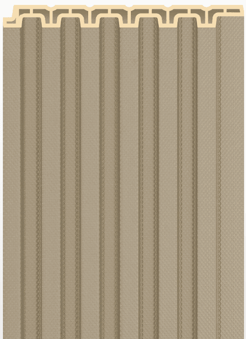 PW-02 -M Sahara Beige Solid 9.5 Ft x 5 Inch WPC Louver