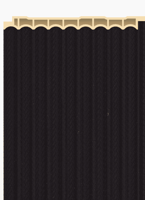 PW-03 -E Midnight Black Solid 9.5 Ft x 5 Inch WPC Louver
