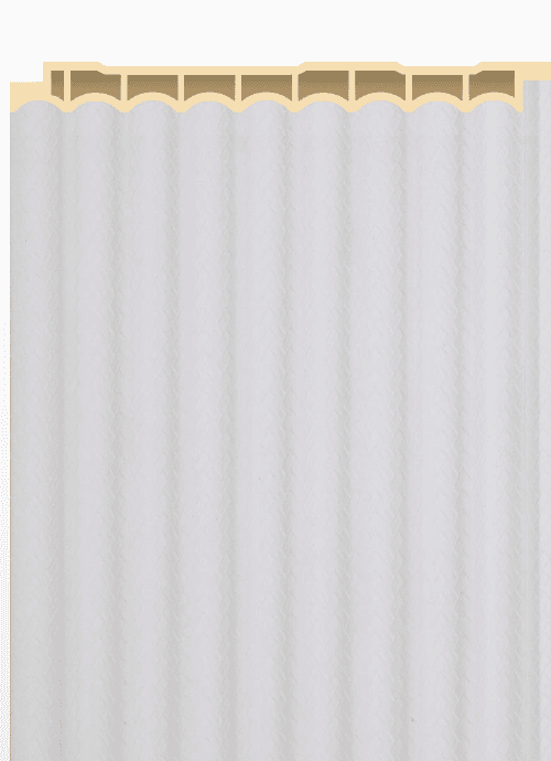 PW-03 -F Snow White Solid 9.5 Ft x 5 Inch WPC Louver