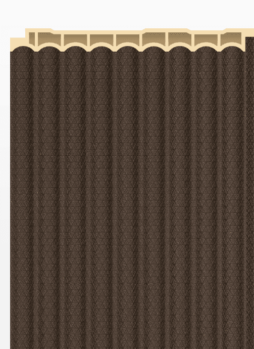 PW-03 -H Cocoa Brown Solid 9.5 Ft x 5 Inch WPC Louver