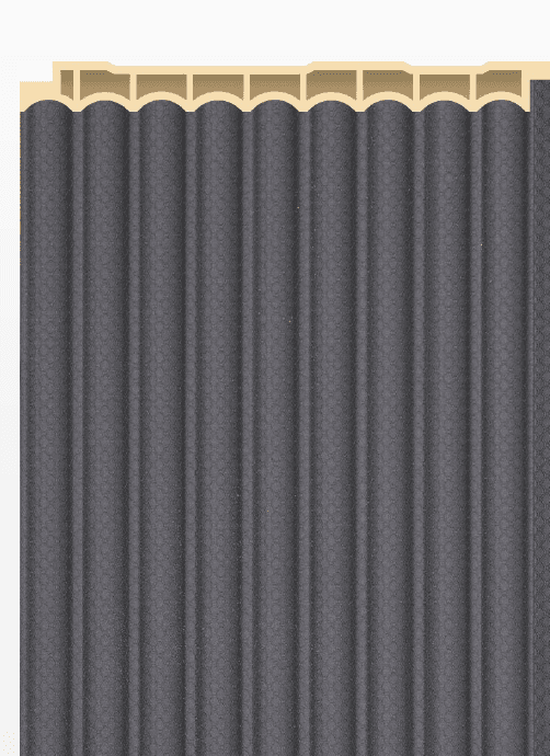 PW-03 -I Graphite Solid 9.5 Ft x 5 Inch WPC Louver